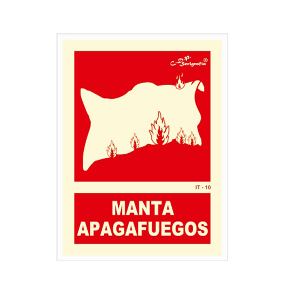Cartel Fotoluminiscente “Manta Apagafuegos”