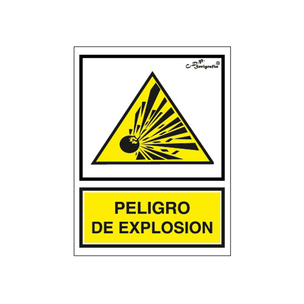 Cartel Tinta Acrílica “Peligro De Explosión”